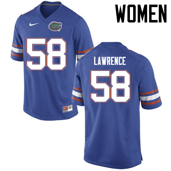 Florida Gators Women #58 Jahim Lawrence College Football Jersey Blue